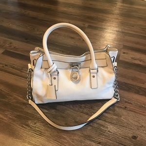 Michael Kors Hamilton Satchel in White